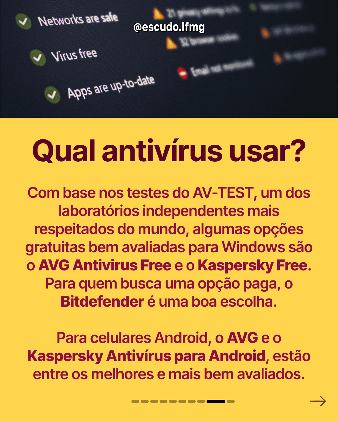 Informações sobre o funcionamento de antivírus e a necessidade de utilizar um. - Imagem 10